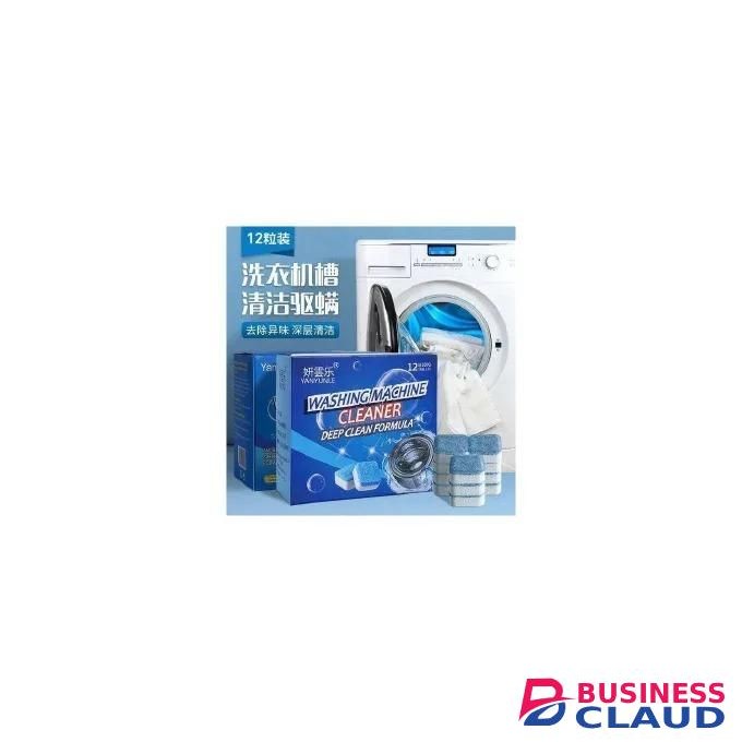 WASHING MACHINE CLEANING TABLETS DETERGENT EFFERVESCENT CLEANER TABLET (1 BOX HAS 12 SOLID TABLETS