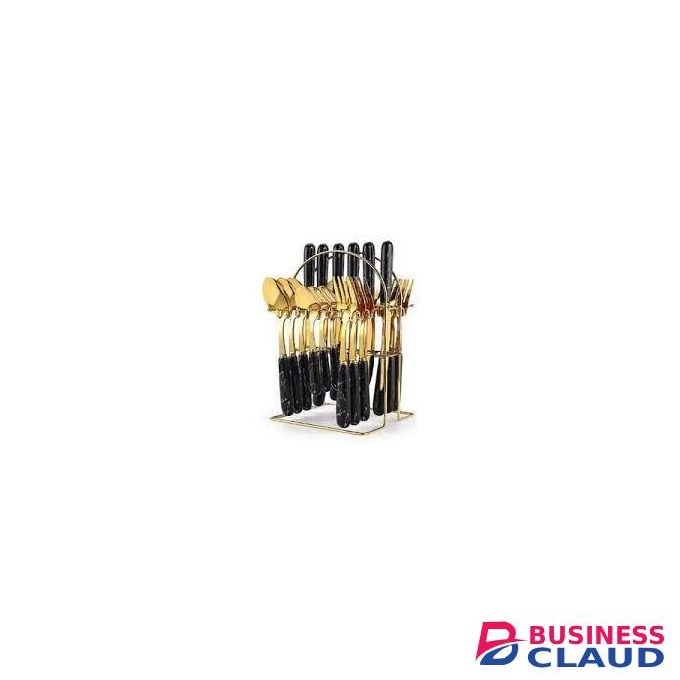 High Quality Gold Polished 24pcs Cultery Set.