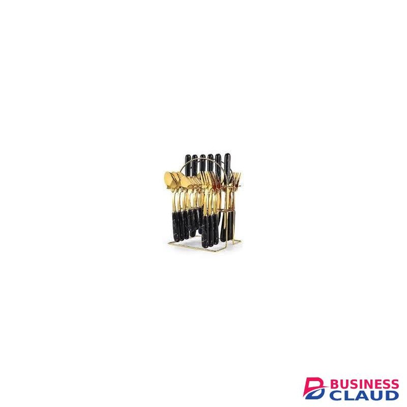High Quality Gold Polished 24pcs Cultery Set.