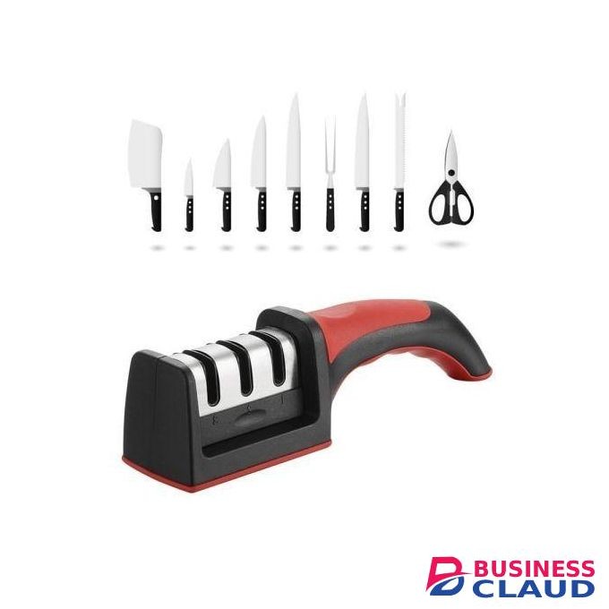 3 Stage Strong Manual Knife Sharpener With Firm Handle