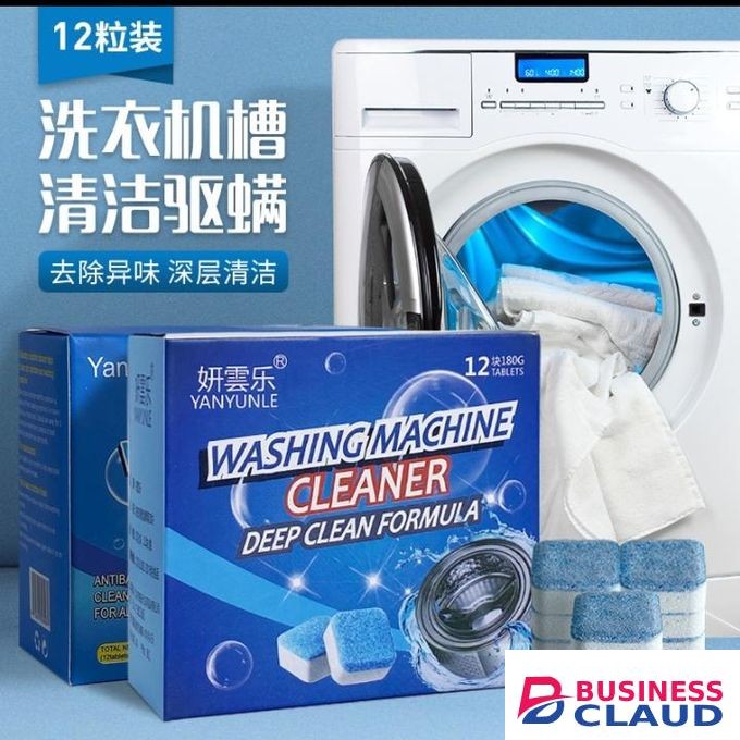 12pcs Drum Washing Machine Cleaner Antibacterial Tablets for Front Load or Top Load Washer