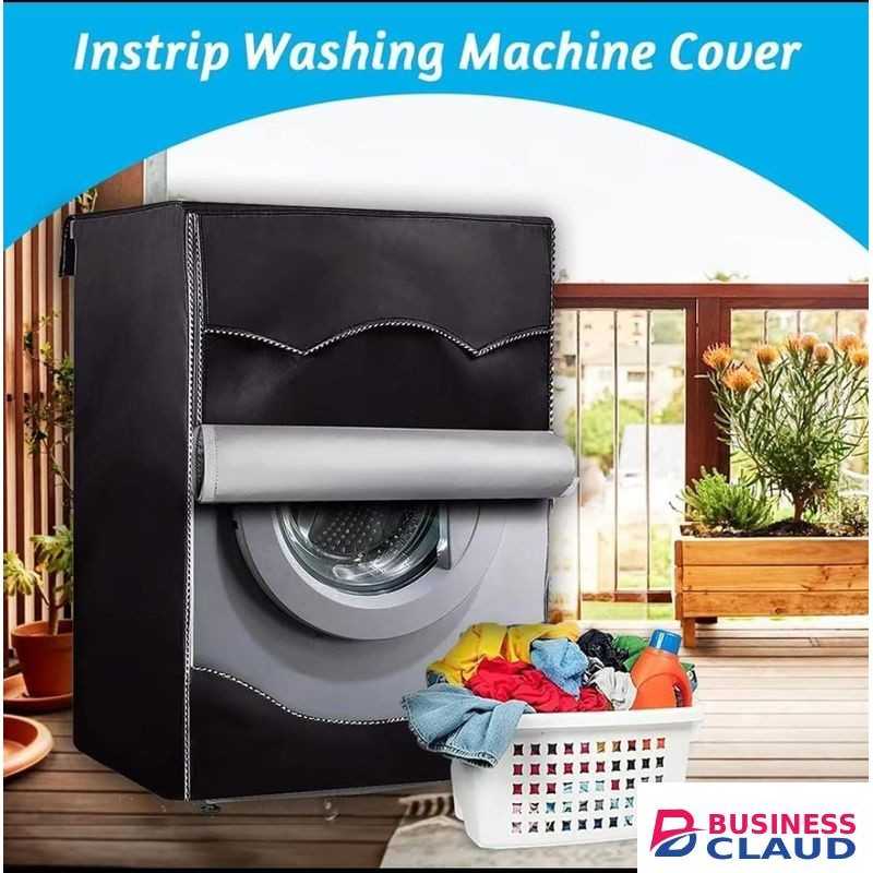 Front Load Washing Machine Cover 60x65x85cm Protective Waterproof Dustproof with Smooth Zipper for Laundry Appliances