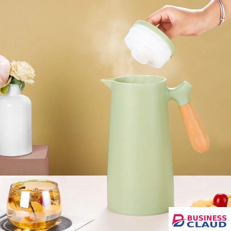 Stainless Steel Double Walled Vacuum Insulated Carafe - 1 Liter Thermal Coffee Pot Thermos, Travel Size Beverage Dispenser With Tea Infuser