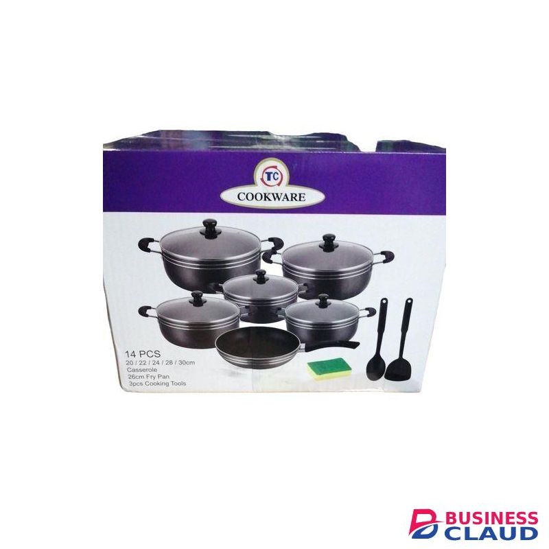 TC 14pc Stainless Steel Non Stick Casserole Cookware