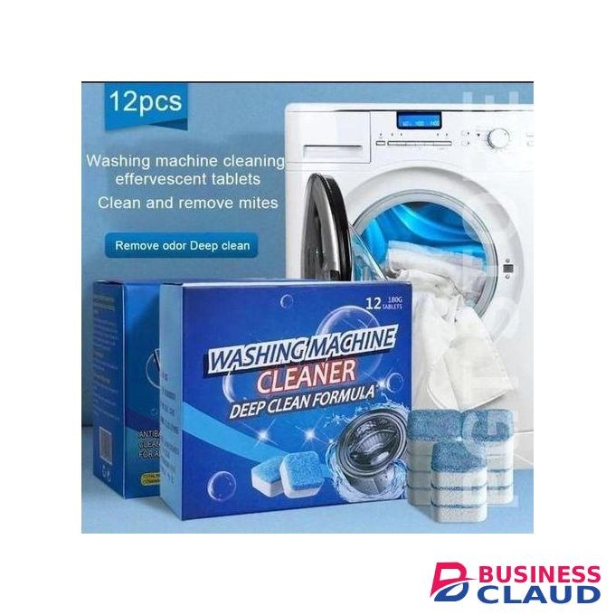 12PCS/Set Washing Machine Cleaning Tablets Deep Cleaning Remove Odor Deodorize Washing Machine Cleaner Tablets Remove Mold Washing Machine Decontamination