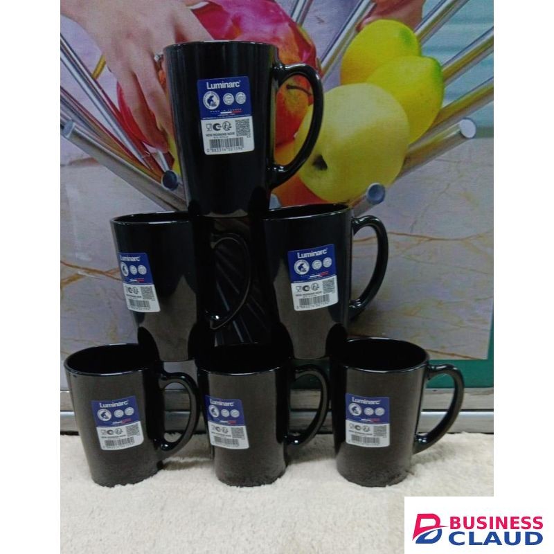 Luminarc 6Pcs Coffee Tea Tempered Opal Glass Mug Cup