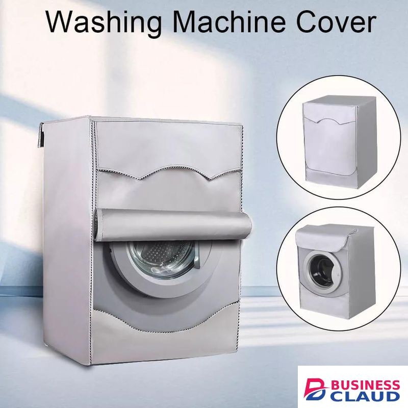 Front Load Washing Machine Cover 60x65x85cm Waterproof Dustproof Laundry Appliance Protector with Convenient Zipper Closure, Heavy Duty Durable Fabric Shield for Home Use