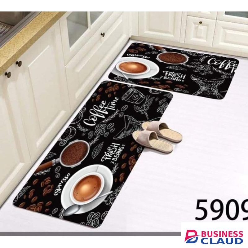 2Pcs heavy Binded Anti-Slip Kitchen Rubber Mats