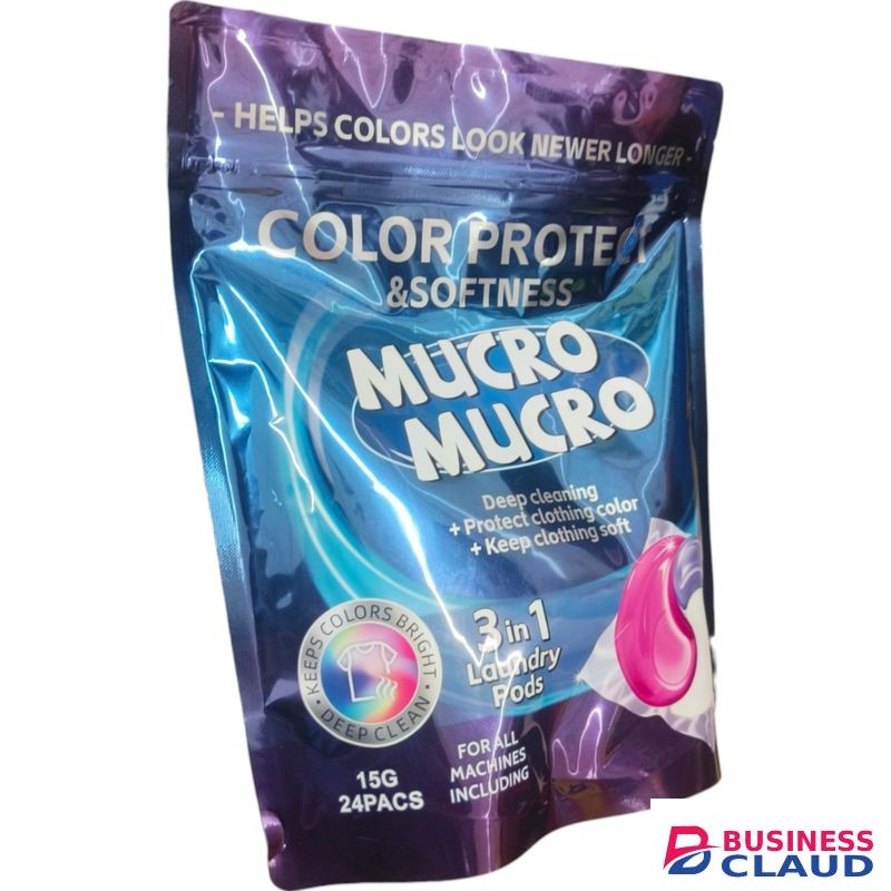 Mucro 24pc Laundry Pods Machine Wash Colour Protect & Softness Cf