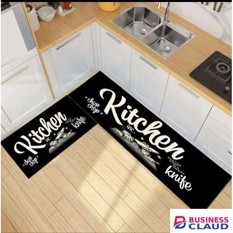 2pc Colourful Non-Slip ,Washable,Rubber Kitchen Mat Set Rugs for Kitchen Floor