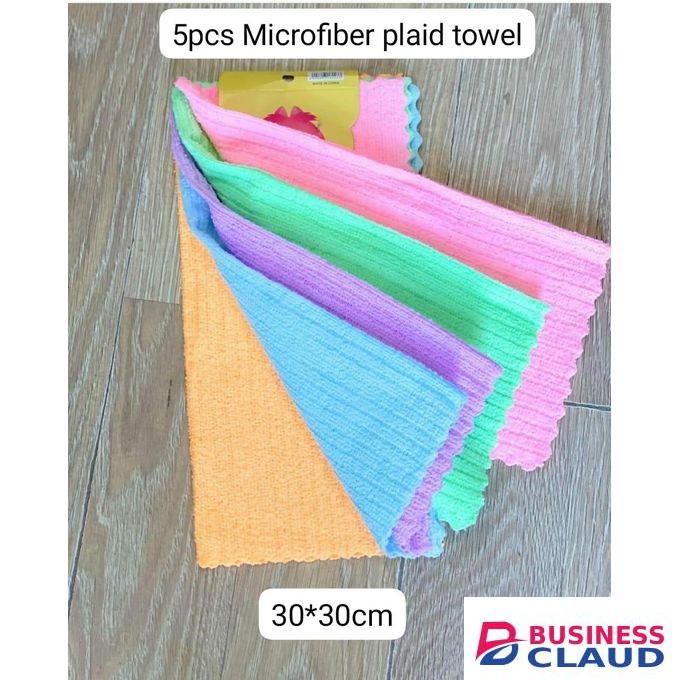 5 Pieces Kitchen Towel / Cleaning Plaid