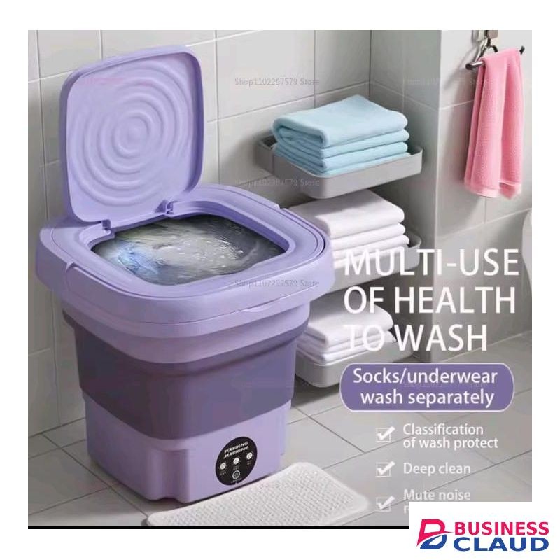 Foldable Washing Machine Portable Compact Laundry Washer for Home, Apartment, Travel, Dormitory, Lightweight Foldable Design Easy Storage and Quick Cleaning