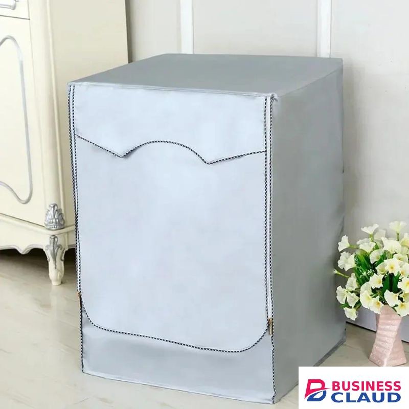 Premium Front Load Washing Machine Cover Sunproof Waterproof Protective Fit Up To 12kg Black Silver Durable Dustproof Fabric
