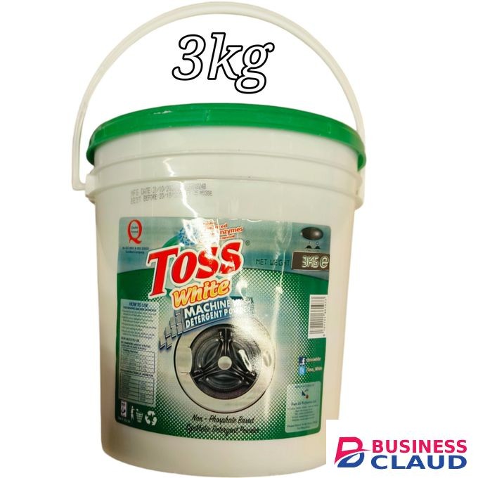 Toss White Machine Wash Detergent Powder 3kg As Persil Omo Sunlight Ariel
