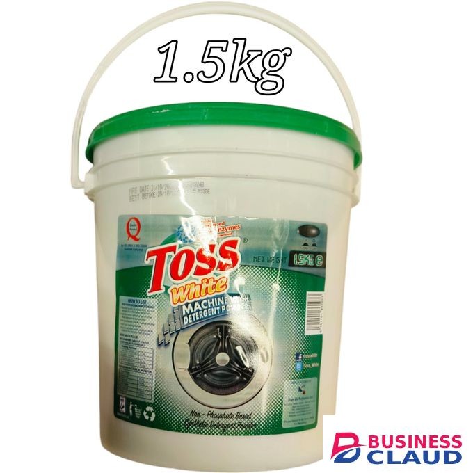 Toss White Machine Wash Detergent Powder 1.5kg As Persil Omo Sunlight Ariel