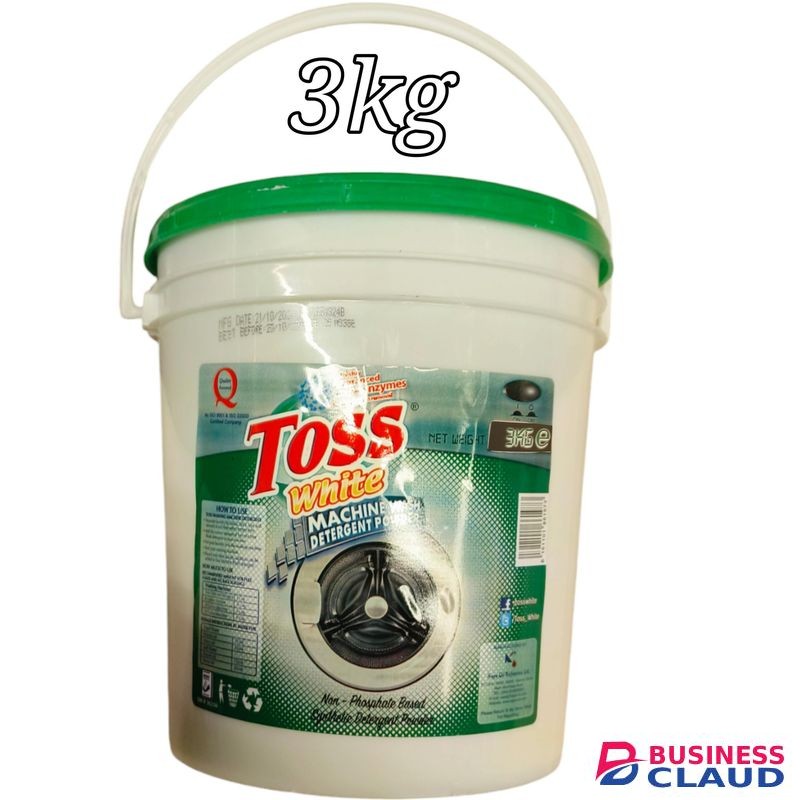 Toss White Machine Wash Detergent Powder 3kg As Persil Omo Sunlight Ariel jm