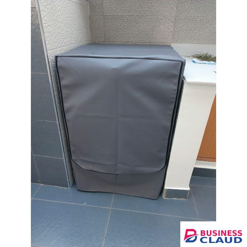 Canvas Leather Front Load Washing Machine Cover Waterproof/Dustproof -Fits Upto 12kg