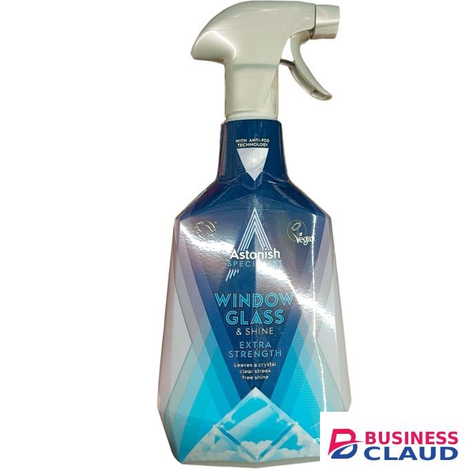 Astonish WINDOW & GLASS Shine EXTRA STRENGTH Crystal Clear Streak Free Surface VEGAN nk