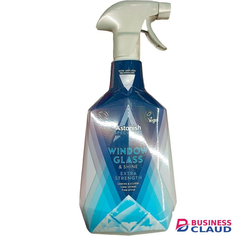 Astonish WINDOW & GLASS Shine EXTRA STRENGTH Crystal Clear Streak Free Surface VEGAN nk