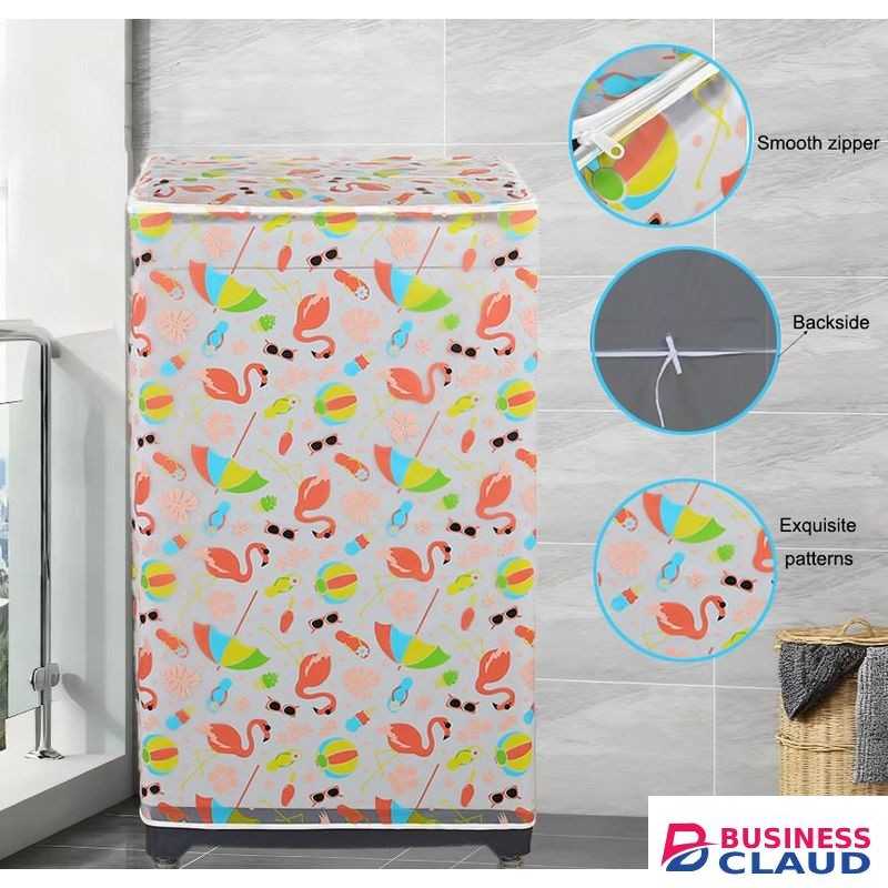 Zippered pulsator washing machine cover, top-loading washing machine protective cover, waterproof/sunproof and dustproof/washing machine/dryer cover - 60*63*85cm