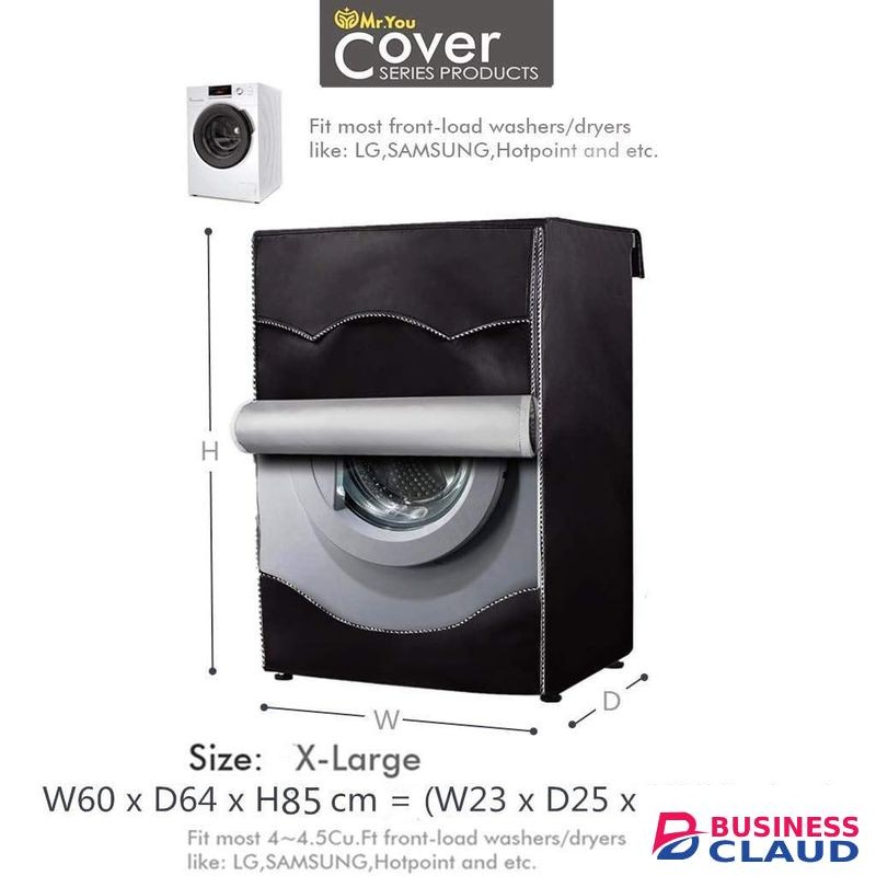 Front Load Washing Machine Cover, Washer/Dryer cover For Front-loading Machine Waterproof