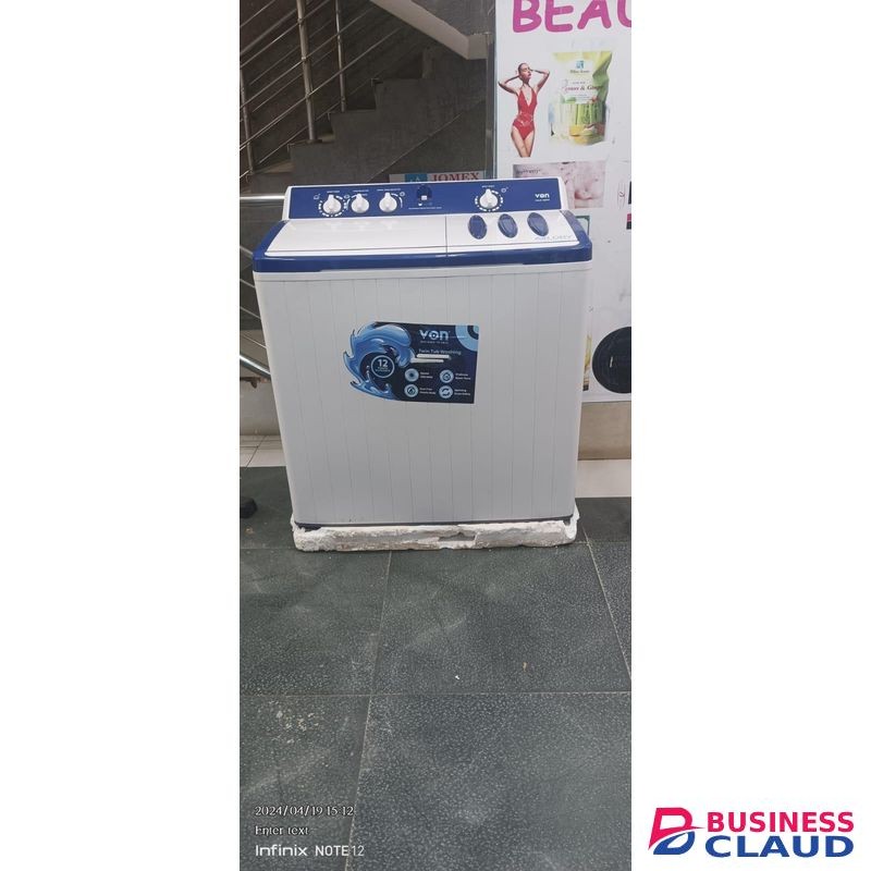 VON VALW-12MFW Twin Tub semi-automatic washing machine 12kgs