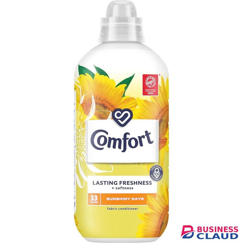 Comfort Sunshiny Days Fabric Conditioner with Stay Fresh technology for 100 days of freshness + fragrance* 33 washes (990 ml)