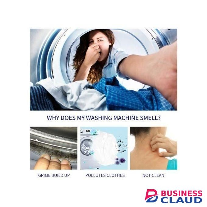 WASHING MACHINE CLEANING TABLETS EFFERVESCENT DRUM CLEANER 12 PCS- High-efficiency Anti-mildew Deodorant Decontamination Deep Antibacterial Clean Descale, Deodorize, & Remove Mold Odor Tablet