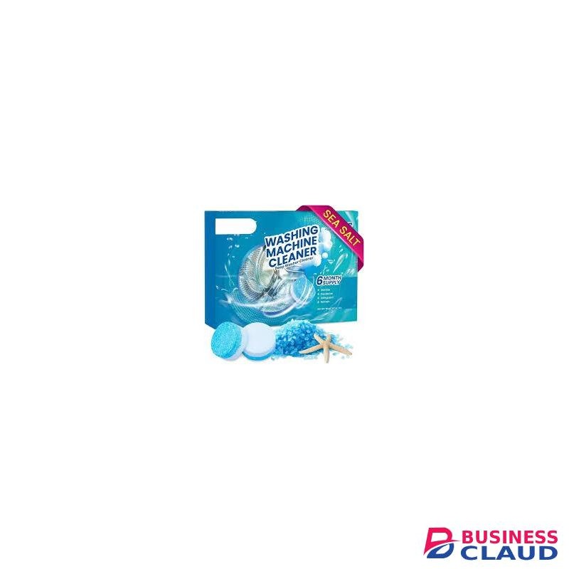 12 Pcs Washing Machine Cleaner Tablets - Deep Cleaning & Descaling Effervescent Pods for Front & Top Load Washers - Removes Odor & Residue