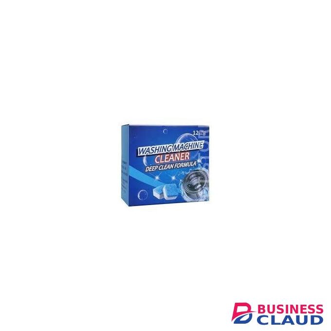 12 Pcs Washing Machine Cleaner Tablets - Deep Cleaning & Descaling Effervescent Pods for Front & Top Load Washers - Removes Odor & Residue