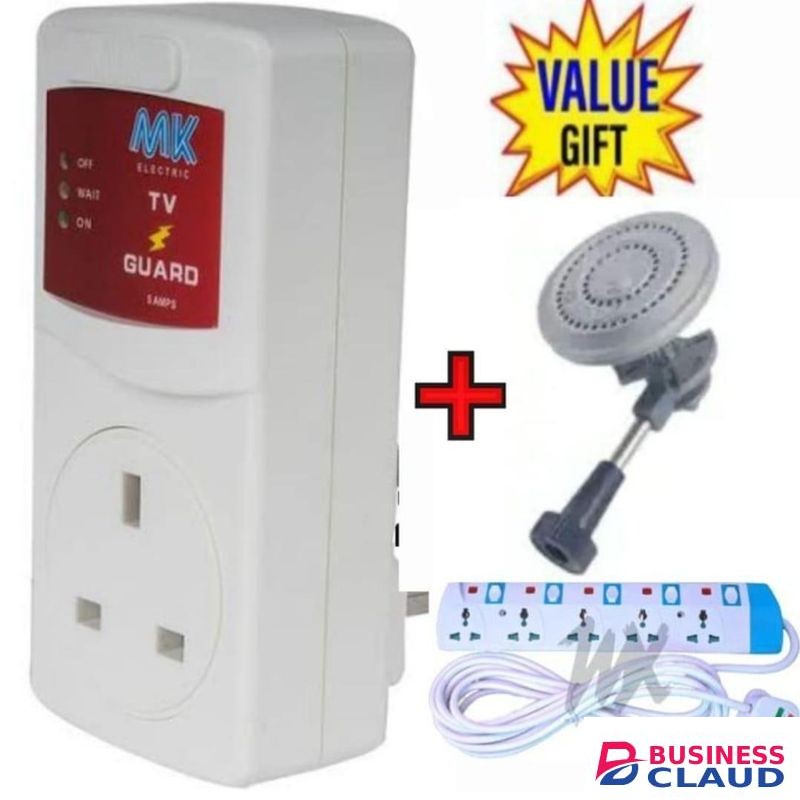 MK QUALITY TV GUARD FOR DIGITAL SMART TV +5 WAY POWER EXTENSION +NON-LEAK BURNER