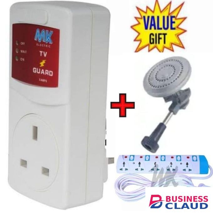 MK QUALITY TV GUARD FOR DIGITAL SMART TV +5 WAY POWER EXTENSION +NON-LEAK BURNER