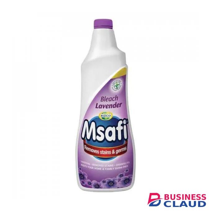 Msafi Lavender Bleach 600ml – Disinfectant Bleach, Germ Killer & Stain Remover, 24-Hour Protection