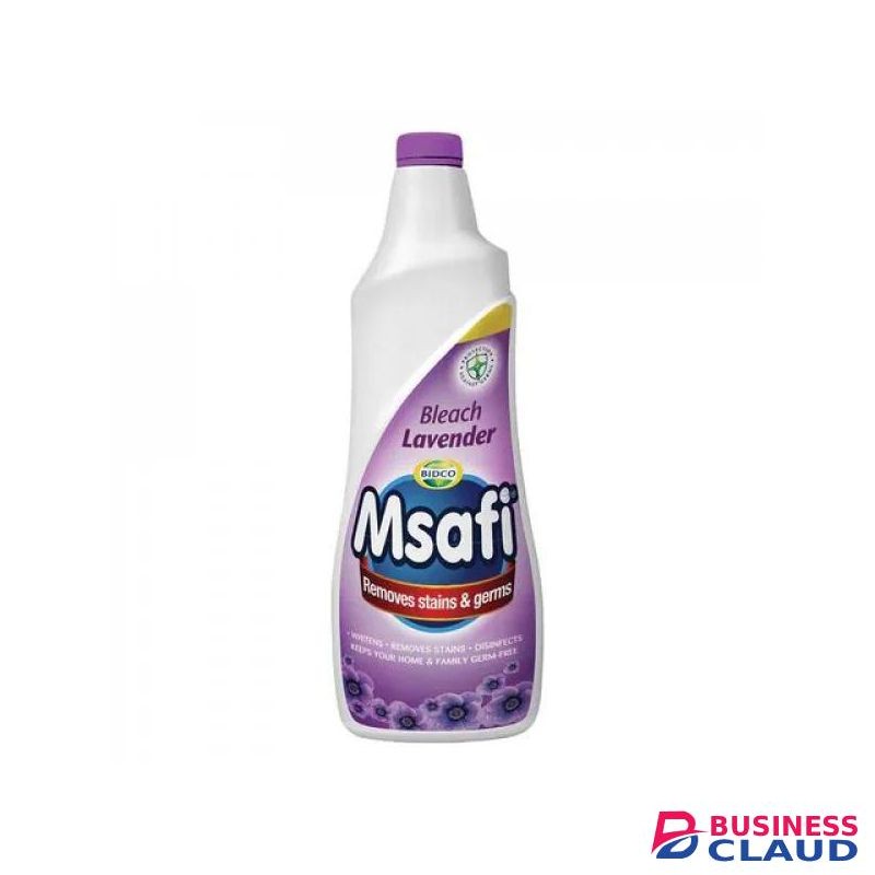 Msafi Lavender Bleach 600ml – Disinfectant Bleach, Germ Killer & Stain Remover, 24-Hour Protection