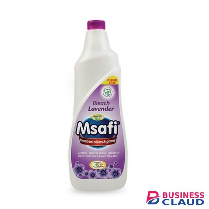 Msafi Bleach Lavender 1Ltr – Germ-Killing Laundry & Household Disinfectant with Calming Lavender Scent