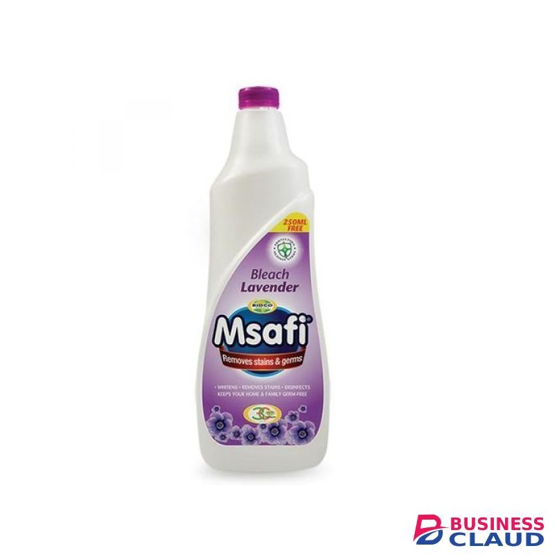 Msafi Bleach Lavender 1Ltr – Germ-Killing Laundry & Household Disinfectant with Calming Lavender Scent