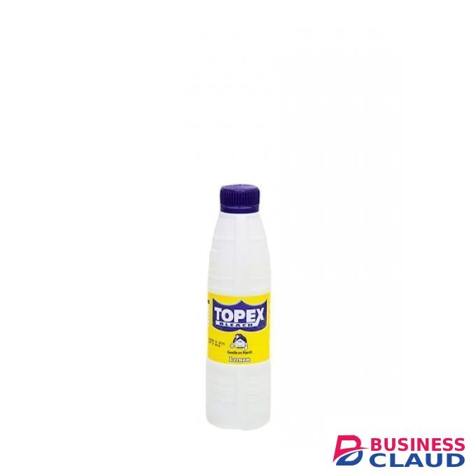 TOPEX Bleach Lemon 250ml – Disinfecting Bleach with Fresh Lemon Scent, Whitens & Removes Stains