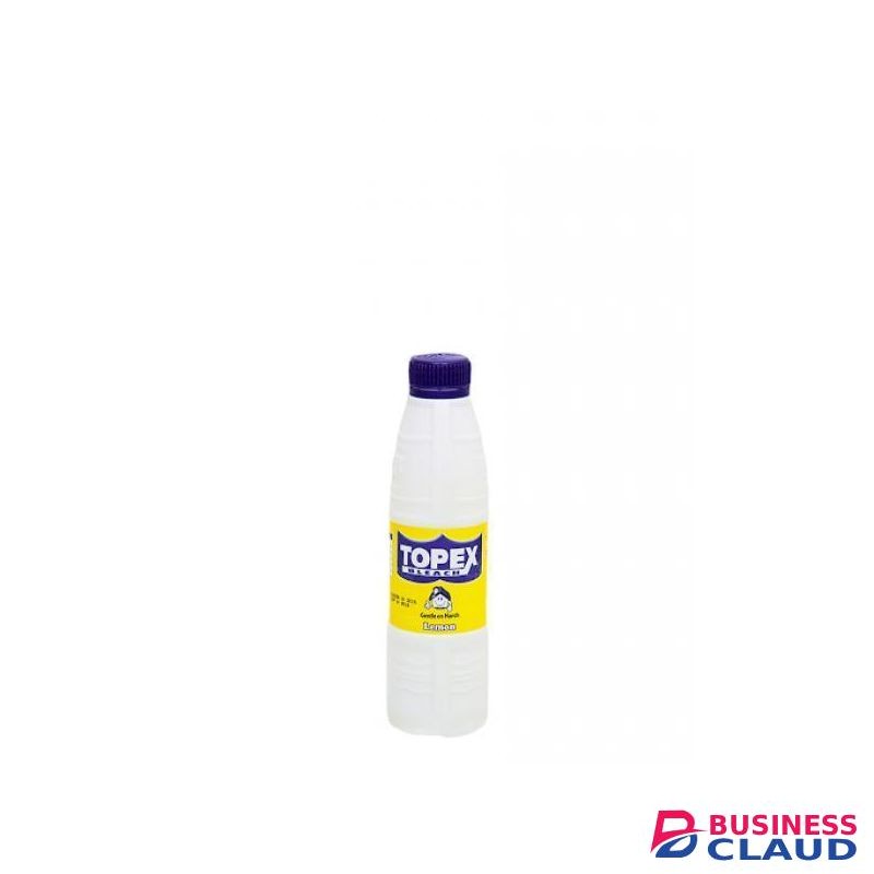 TOPEX Bleach Lemon 250ml – Disinfecting Bleach with Fresh Lemon Scent, Whitens & Removes Stains