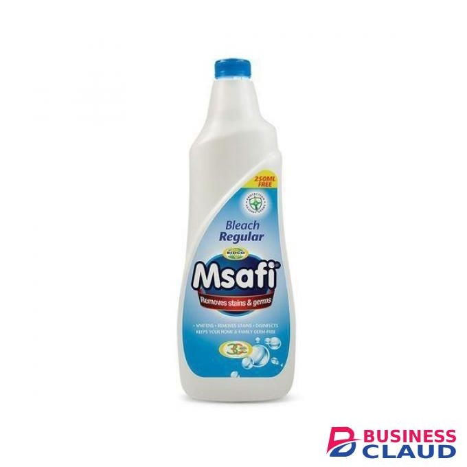 Msafi Regular Bleach 600ml – Disinfectant Bleach, Germ Killer & Stain Remover, 24-Hour Protection