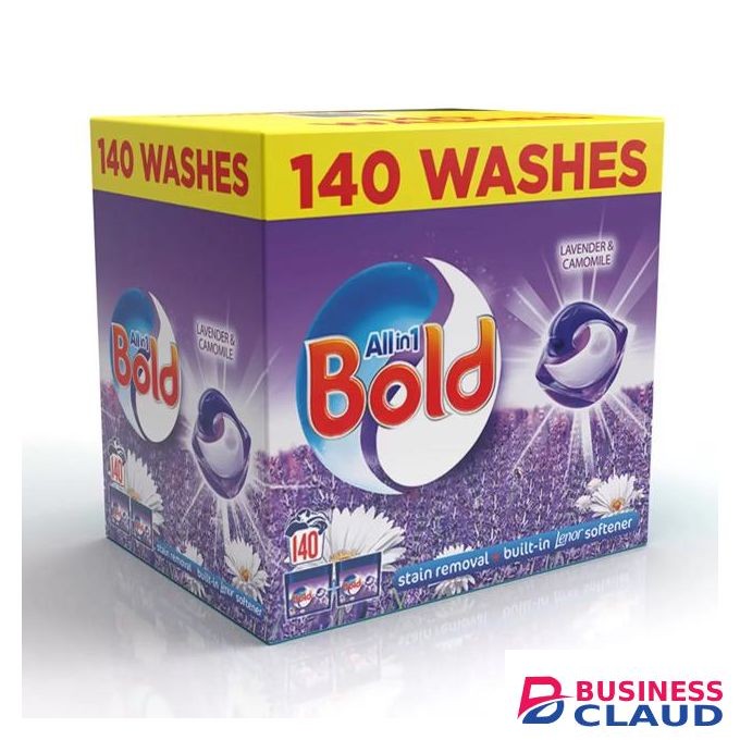 Bold All in One Pods with built in Lenor softener Lavender & Camomile, 140 washes
