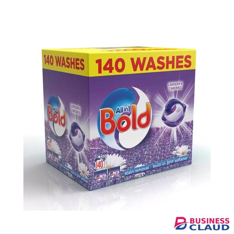 Bold All in One Pods with built in Lenor softener Lavender & Camomile, 140 washes