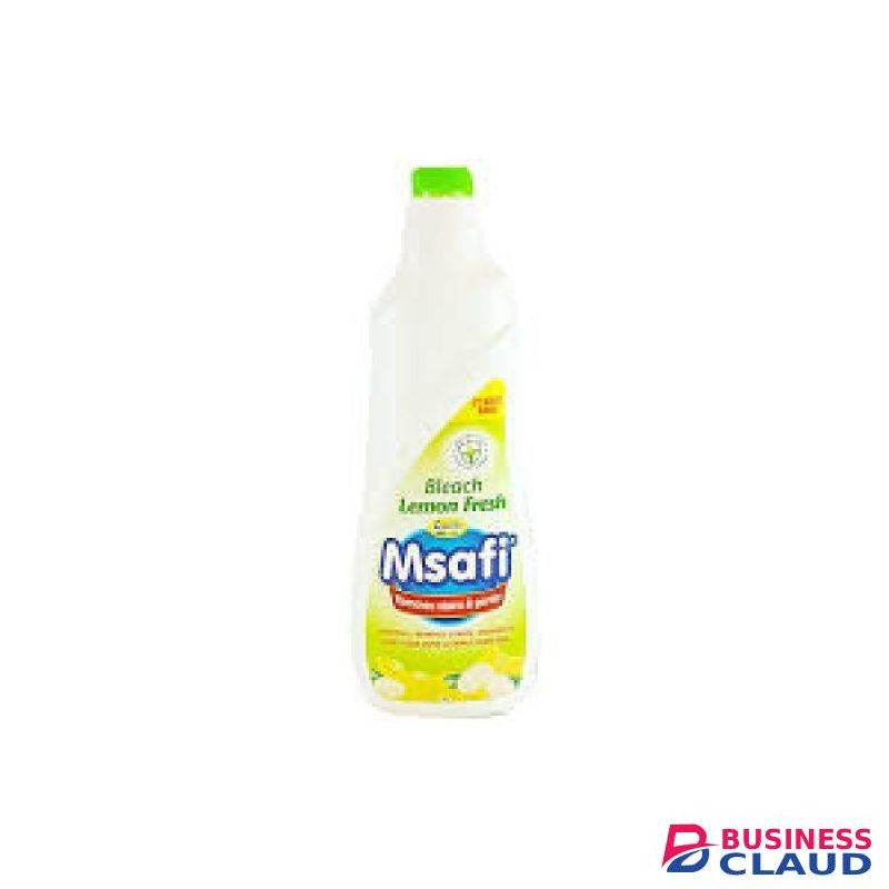 Msafi Bleach Lemon 1Ltr – Germ-Killing Laundry & Household Disinfectant with Fresh Lemon Scent