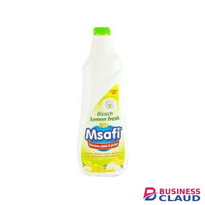 Msafi Bleach Lemon 1Ltr – Germ-Killing Laundry & Household Disinfectant with Fresh Lemon Scent