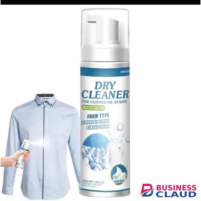 Instant Dry Cleaning Spray – 200ml Waterless Fabric Refresher & Stain Remover