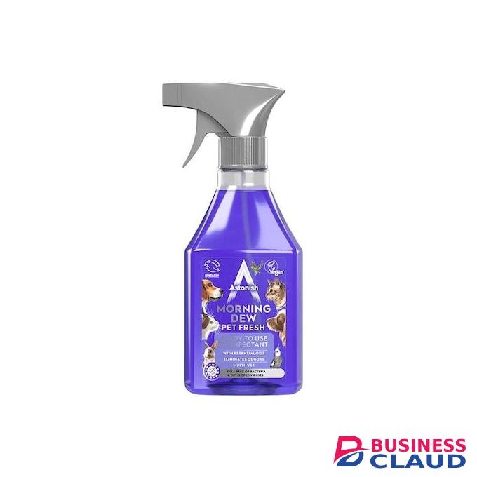 Astonish Morning Dew PET FRESH Disinfectant Spray 550Ml. Eliminates all pet odors.