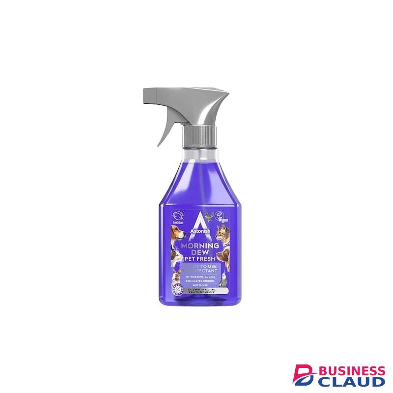 Astonish Morning Dew PET FRESH Disinfectant Spray 550Ml. Eliminates all pet odors.
