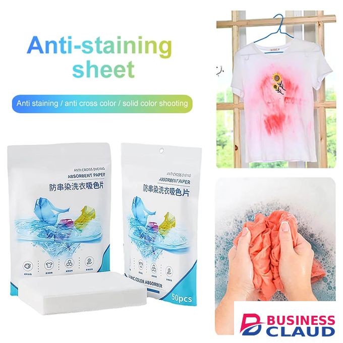 50pcs Anti-Dyeing Fabric Color Absorbing Paper, Cross-Resistant Dyeing Sheets Suces Clothing Color Absorbent Film, Colour & Dirt Catcher Household Washing Machine