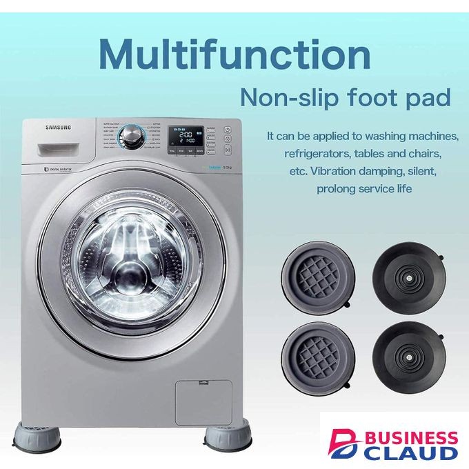 Anti Vibration Pads for Washing Machine Non Slip Heighten Shock and Noise Cancelling Washing Machine Feet Pads for Washer and Dryer Machine Support Protects Pedestals (4pcs)