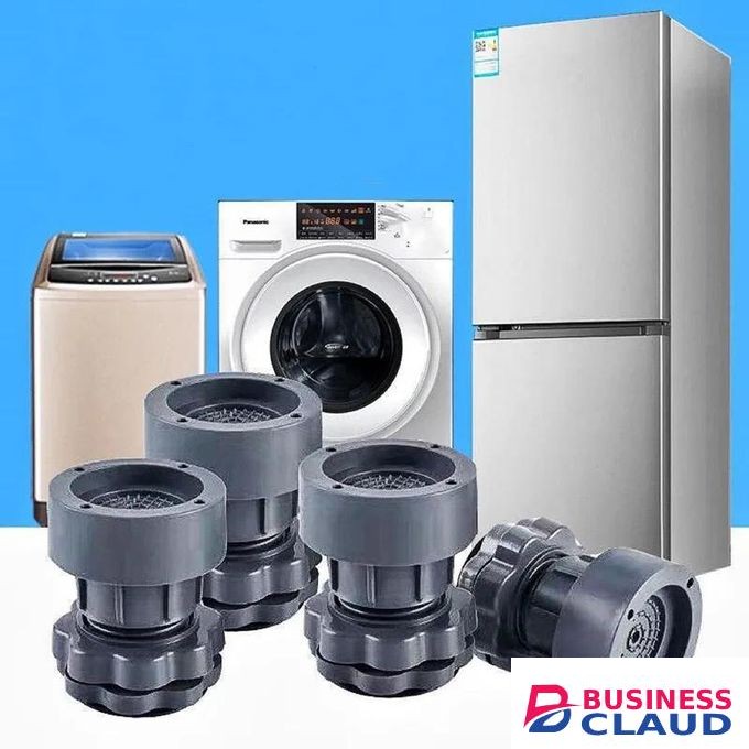 4 Pcs Heavy Duty Anti Vibration Pads For Washing Machine Support, Adjustable Dryer Shock And Noise Cancelling Pads, Washer Foot Pad, Anti-Walk Protects Pedestals, Anti-Slip Rubber Feet Pad Stabilizer