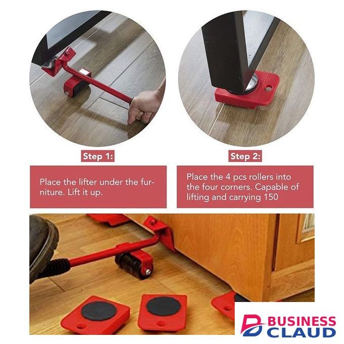 5 In 1 Heavy Furniture Roller Moving Tool,Furniture Mover Detached Heavy Items Lifting Trolley Mover